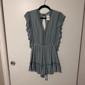 She + Sky Light Blue Romper